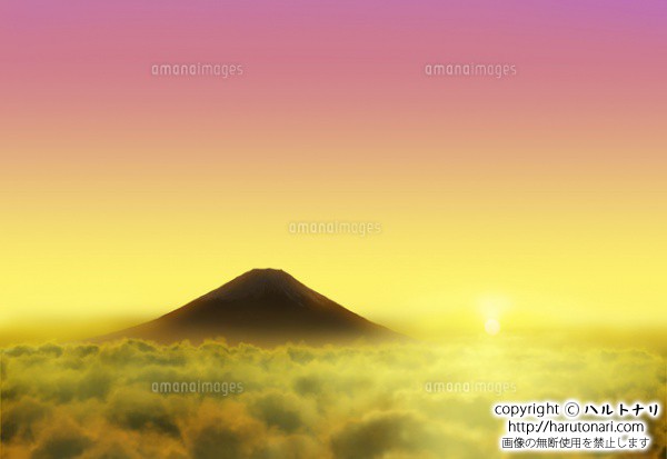 雲海に浮かぶ富士山